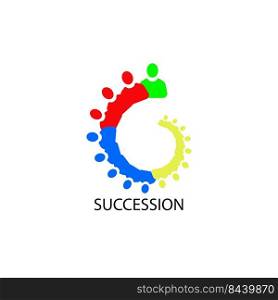 succession icon vector design templates white on background
