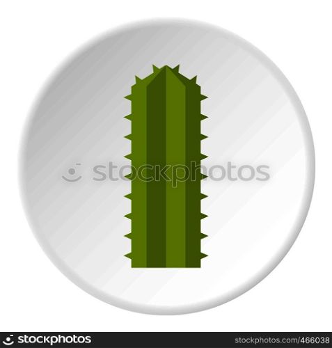 Succulent in flower pot icon in flat circle isolated on white vector illustration for web. Succulent in flower pot icon circle