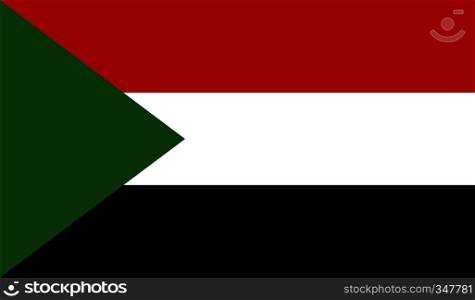 Sudan flag image for any design in simple style. Sudan flag image