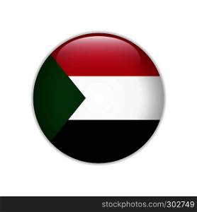 Sudan flag on button