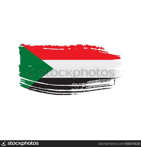 Sudan flag, vector illustration. Sudan flag, vector illustration on a white background
