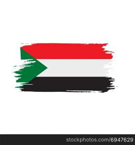 Sudan flag, vector illustration. Sudan flag, vector illustration on a white background