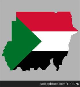 Sudan Map flag Vector illustration eps 10.. Sudan Map flag Vector illustration eps 10