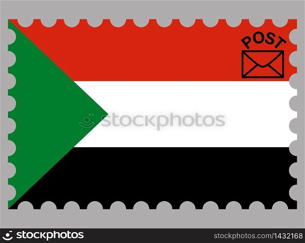 Sudan national country flag. original colors and proportion. Simply vector illustration background. Isolated symbols and object for design, education, learning, postage stamps and coloring book, marketing. From world set