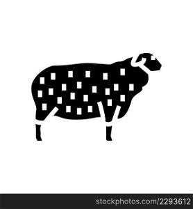 suffolk sheep glyph icon vector. suffolk sheep sign. isolated contour symbol black illustration. suffolk sheep glyph icon vector illustration