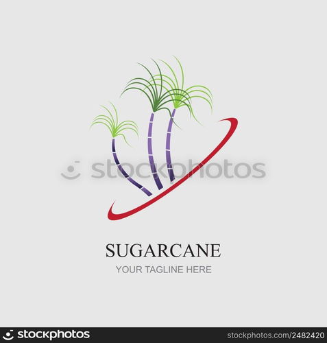 Sugar cane logo icon symbol vector illustration design template