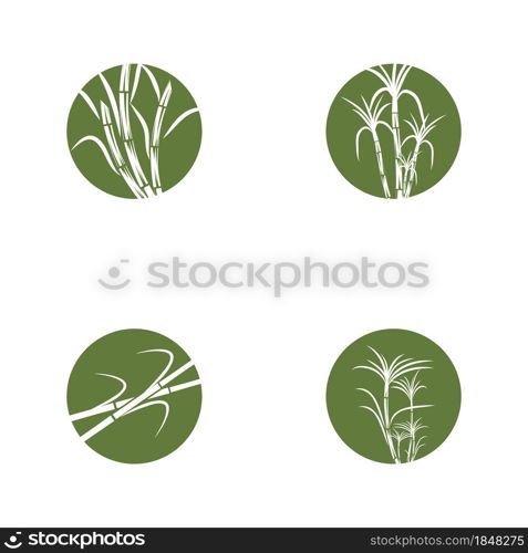 Sugar cane Logo Template vector symbol nature