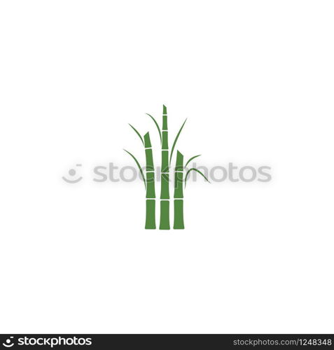 Sugar cane plant logo vector illustration design