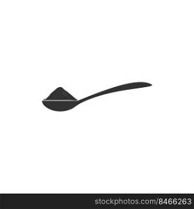 sugar icon on spoon illustration design