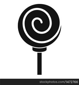 Sugar lollipop icon. Simple illustration of sugar lollipop vector icon for web design isolated on white background. Sugar lollipop icon, simple style