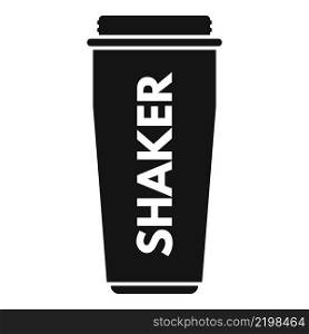 Sugar protein shaker icon simple vector. Sport supplement. Gym food. Sugar protein shaker icon simple vector. Sport supplement