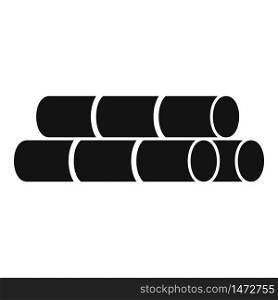 Sugar roll icon. Simple illustration of sugar roll vector icon for web design isolated on white background. Sugar roll icon, simple style