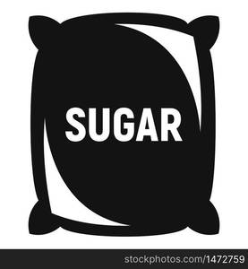 Sugar sack icon. Simple illustration of sugar sack vector icon for web design isolated on white background. Sugar sack icon, simple style