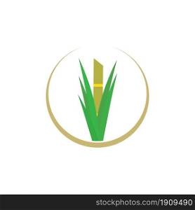 Sugar, sugar cane logo vector design