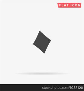 Suit Diamonds flat vector icon. Glyph style sign. Simple hand drawn illustrations symbol for concept infographics, designs projects, UI and UX, website or mobile application.. Suit Diamonds flat vector icon