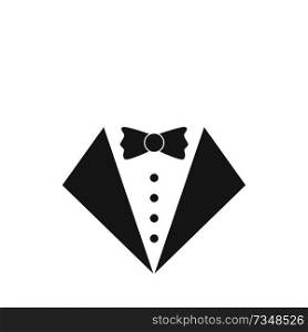 Suit icon isolated on white background.