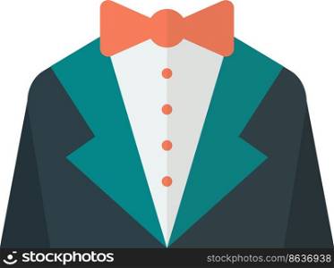 suit illustration in minimal style isolated on background