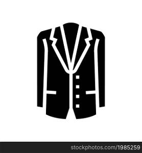 suit male formal clothing glyph icon vector. suit male formal clothing sign. isolated contour symbol black illustration. suit male formal clothing glyph icon vector illustration