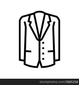 suit male formal clothing line icon vector. suit male formal clothing sign. isolated contour symbol black illustration. suit male formal clothing line icon vector illustration