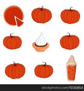 Suitable for textile, print, decoration, clothes. Magic elements for halloween autumn magic decoration. Orange cute art illustration.