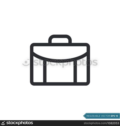 Suitcase, Bag Icon Vector Template Illustration Design