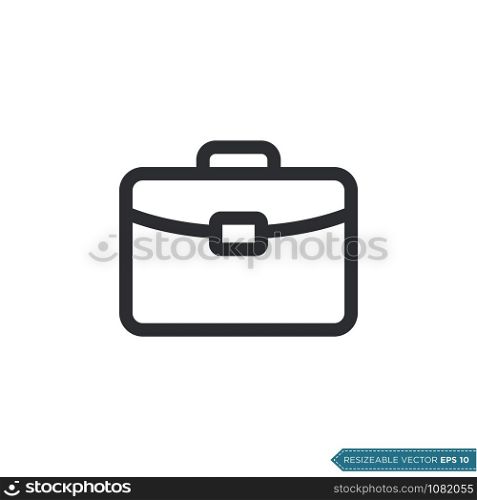 Suitcase, Bag Icon Vector Template Illustration Design