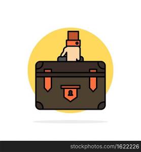 Suitcase, Briefcase, Business, Case, Documents, Marketing, Portfolio Abstract Circle Background Flat color Icon