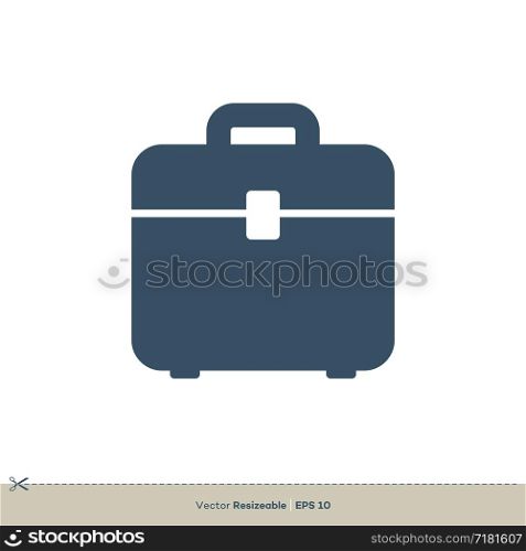 Suitcase, Briefcase Icon Vector Logo Template Illustration Design. Vector EPS 10.