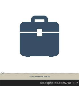 Suitcase, Briefcase Icon Vector Logo Template Illustration Design. Vector EPS 10.