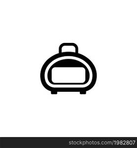 Suitcase for Animals. Flat Vector Icon. Simple black symbol on white background. Suitcase for Animals Flat Vector Icon