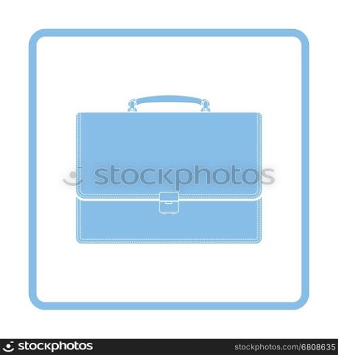 Suitcase icon. Blue frame design. Vector illustration.