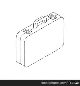 Suitcase icon in isometric 3d style on a white background. Suitcase icon in isometric 3d style