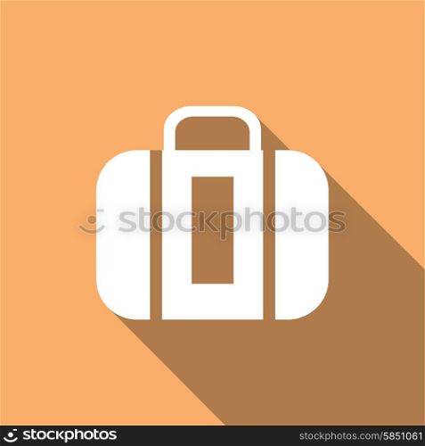 suitcase icon on long shadow