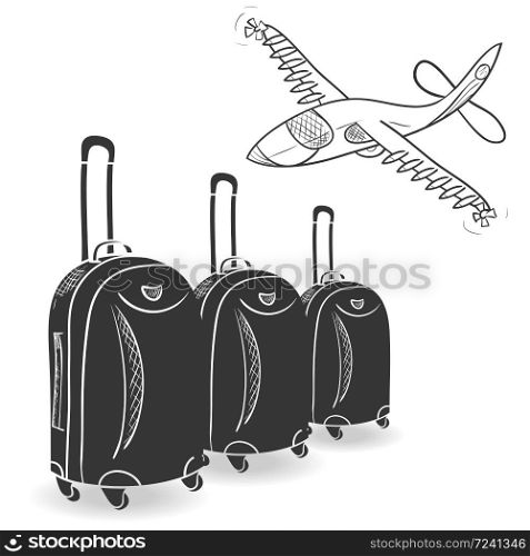 Suitcase icon. Travel suitcase. Suitcase icon illustration. Suitcase icon vector. Eps10. Suitcase icon image. Suitcase icon logo.