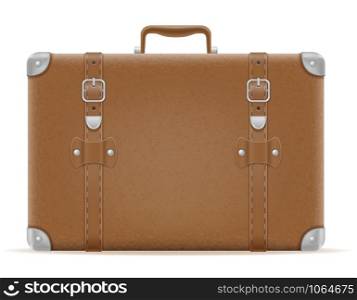 suitcase old retro vintage icon stock vector illustration isolated on white background