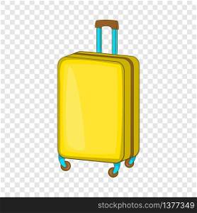Suitcase on wheels icon in cartoon style isolated on background for any web design . Suitcase on wheels icon, cartoon style