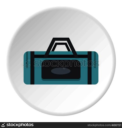 Suitcase on wheels icon in flat circle isolated on white vector illustration for web. Suitcase on wheels icon circle