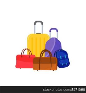 Suitcases or luggage for travel and adventure