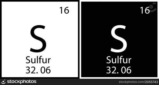 Sulfur chemical element. Science structure. Mendeleev table. Education background. Vector illustration. Stock image. EPS 10.. Sulfur chemical element. Science structure. Mendeleev table. Education background. Vector illustration. Stock image.