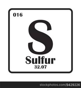 Sulfur element icon vector illustration symbol template