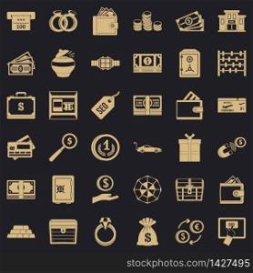 Sum icons set. Simple set of 36 sum vector icons for web for any design. Sum icons set, simple style