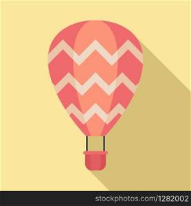 Summer air balloon icon. Flat illustration of summer air balloon vector icon for web design. Summer air balloon icon, flat style