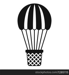Summer air balloon icon. Simple illustration of summer air balloon vector icon for web design isolated on white background. Summer air balloon icon, simple style