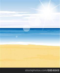 Summer background. Beautiful view on sunny day on the beach