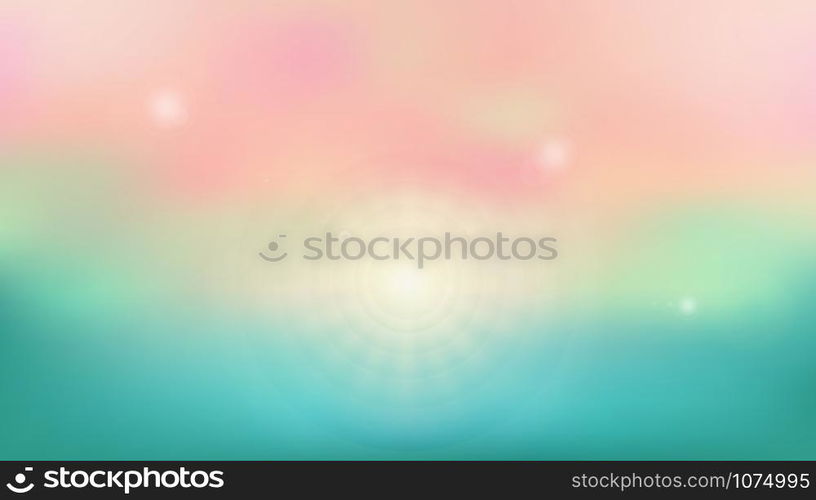 Summer background of seasonal beach place with sun shine. Illustration vector eps10