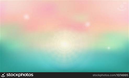 Summer background of seasonal beach place with sun shine. Illustration vector eps10