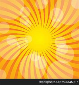 Summer Background - Twisted Yellow Sun Beams