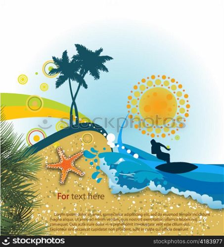 summer background vector illustration