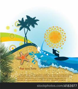 summer background vector illustration