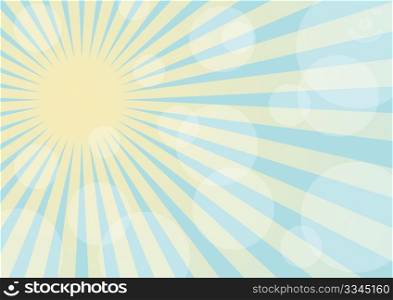 Summer Background - Yellow and Blue Sun Beams